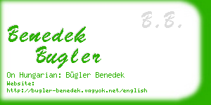 benedek bugler business card