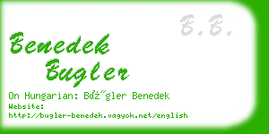 benedek bugler business card